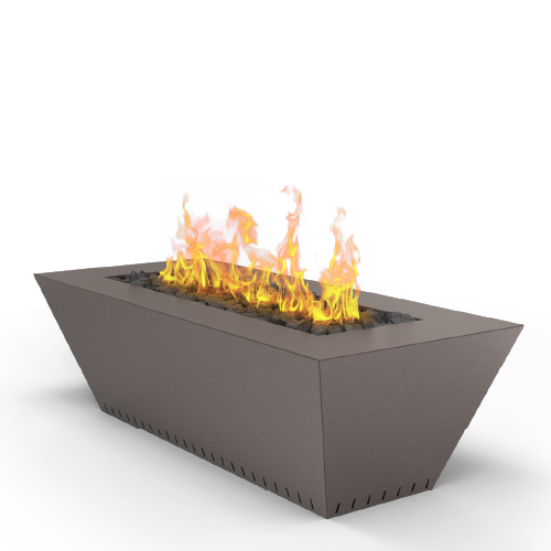 Rectangular linear fire feature for pools and patios installed by H2Oasis Pools & Spas in Burnt Store Meadows, Florida.